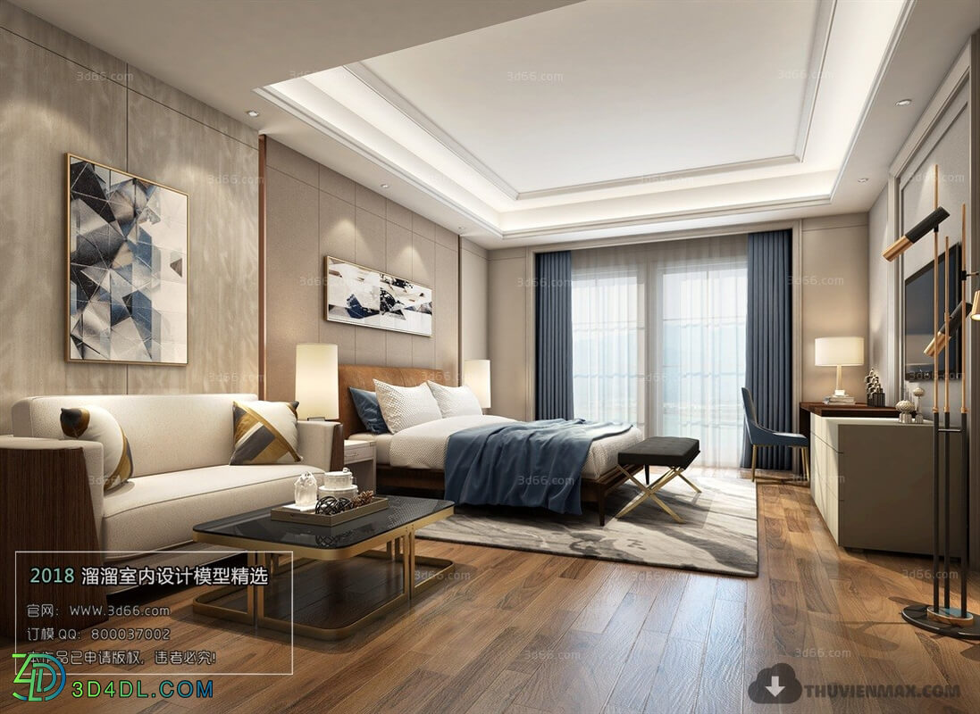 3D66 2018 Modern Style Bedroom 25899 A006