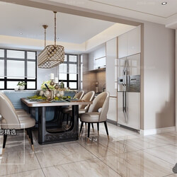 3D66 2018 Modern Style Kitchen dining Room 25786 A003 