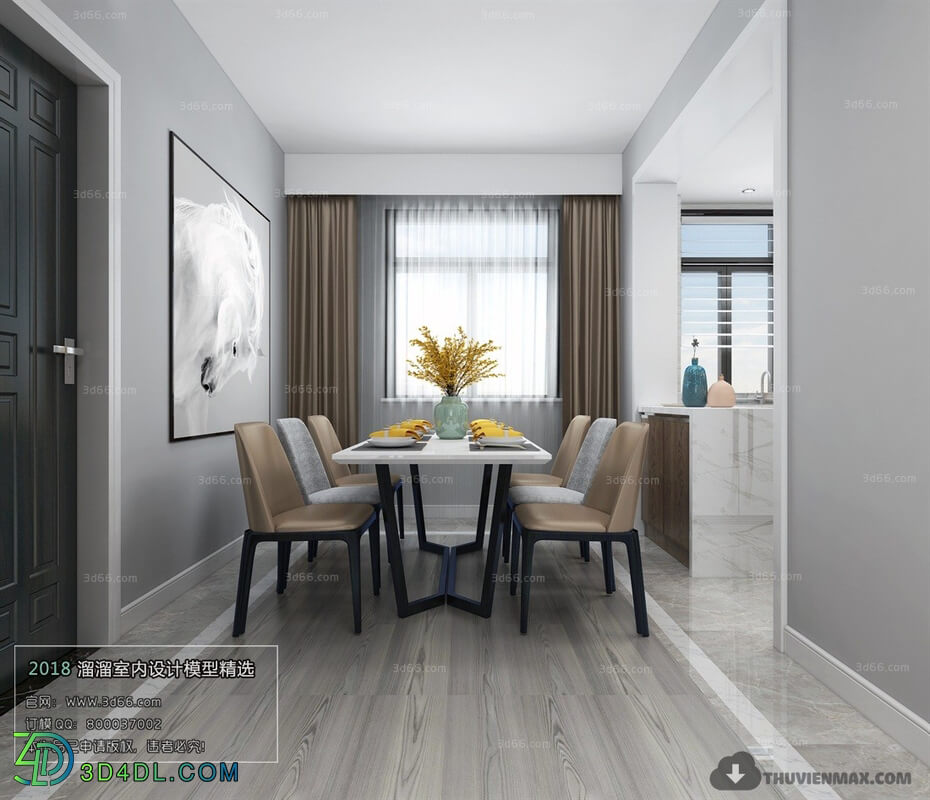 3D66 2018 Modern Style Kitchen dining Room 25788 A005