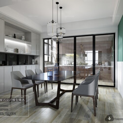 3D66 2018 Modern Style Kitchen dining Room 25797 A014 