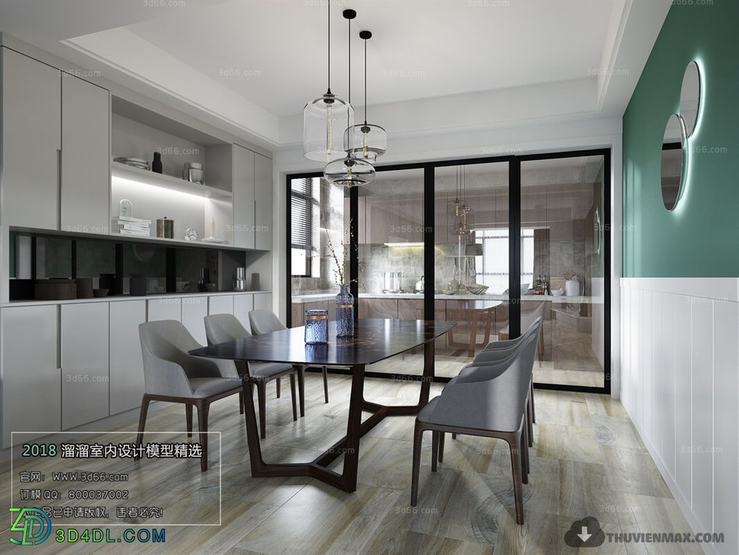 3D66 2018 Modern Style Kitchen dining Room 25797 A014