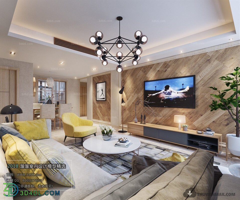 3D66 2018 Modern Style Living Room 25580 A045