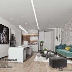 3D66 2018 Modern Style Office Space 26480 A014 