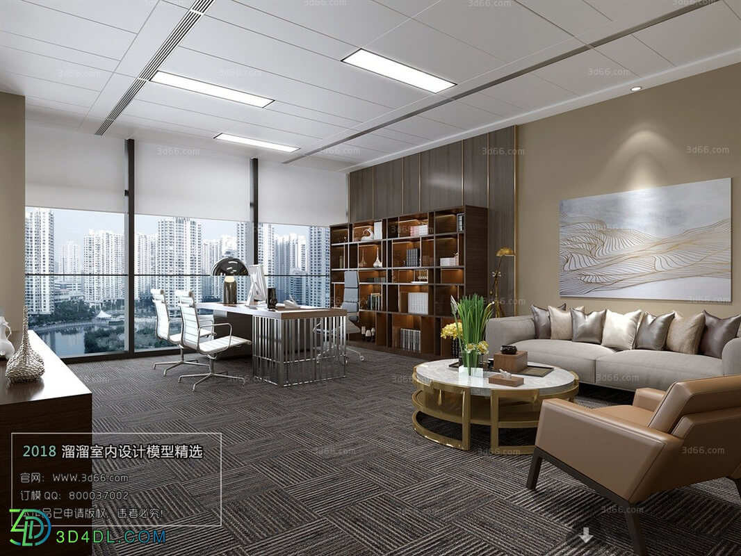 3D66 2018 Modern Style Office Space 26505 A039