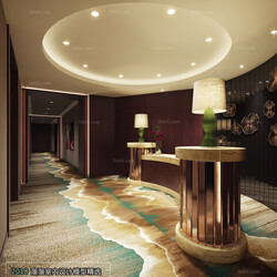 3D66 2018 Modern Style The Hall At The Front Desk A012 