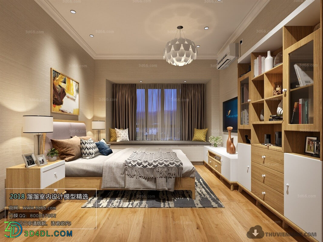 3D66 2018 Nordic Style Bedroom 26065 M018