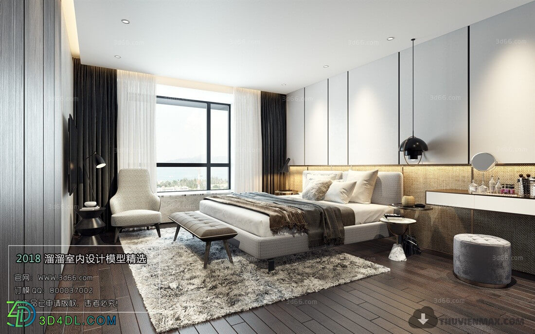 3D66 2018 Nordic Style Bedroom 26078 M003