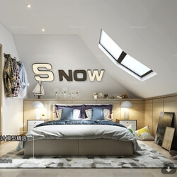 3D66 2018 Nordic Style Bedroom 26084 M009 