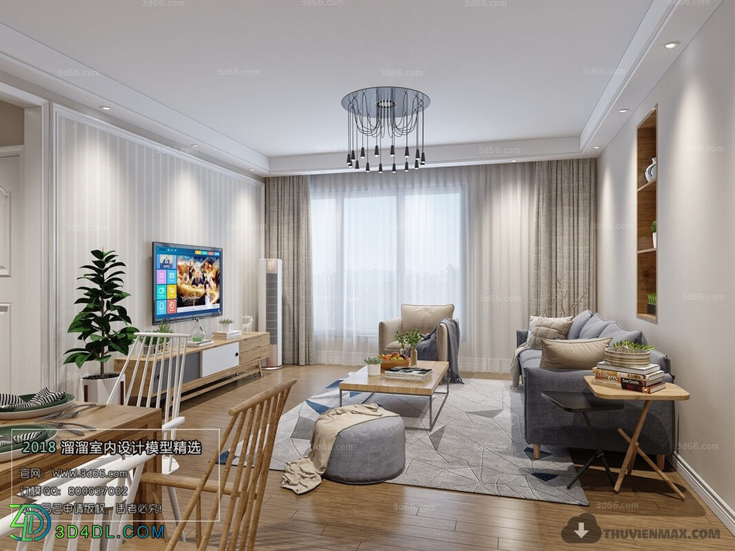 3D66 2018 Nordic Style Living Room 25754 M012