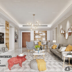 3D66 2018 Nordic Style Living Room 25768 M026 