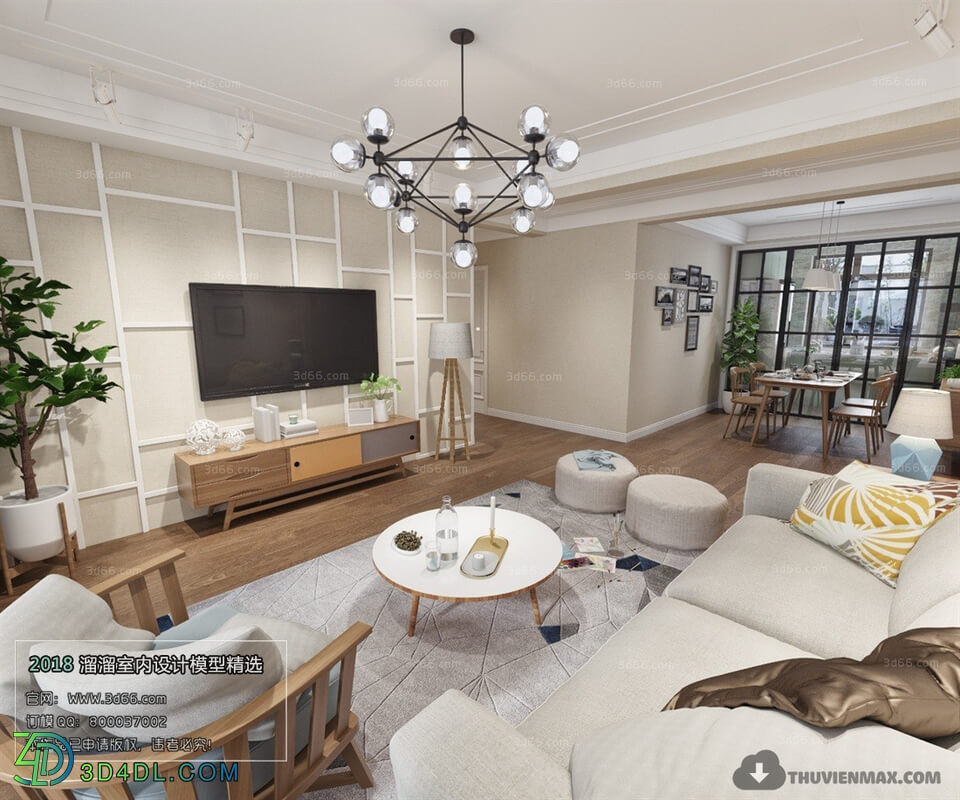 3D66 2018 Nordic Style Living Room 25775 M033