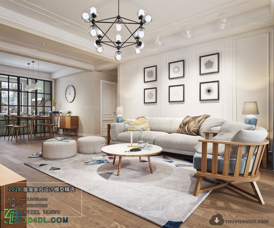 3D66 2018 Nordic Style Living Room 25775 M033