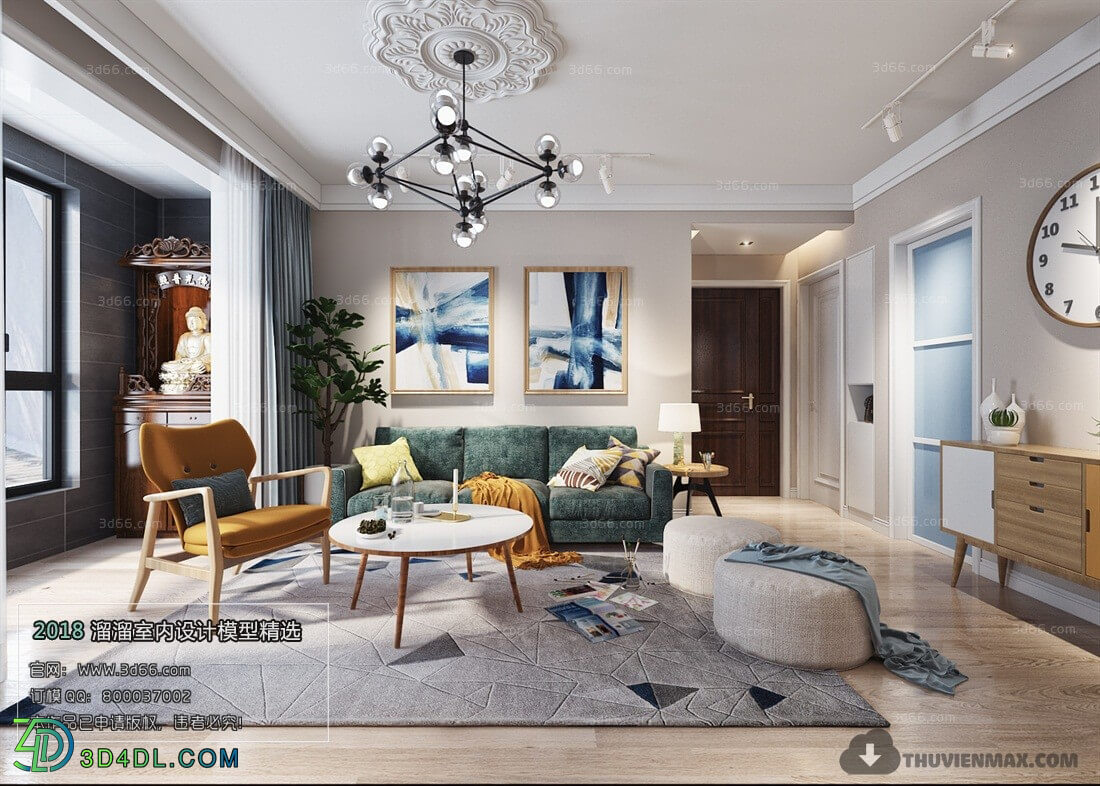 3D66 2018 Nordic Style Living Room 25780 M038
