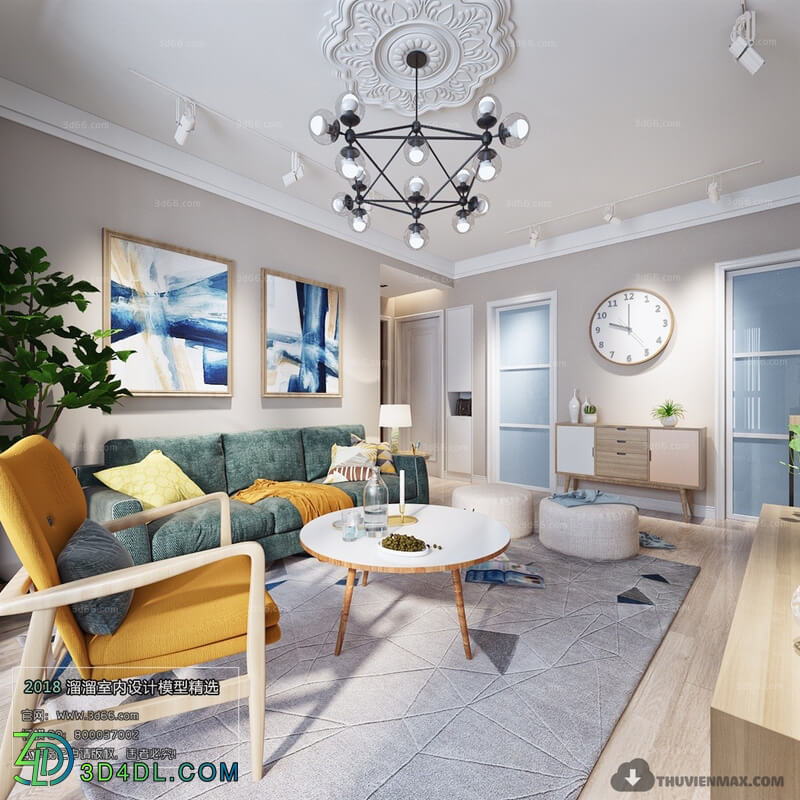 3D66 2018 Nordic Style Living Room 25780 M038