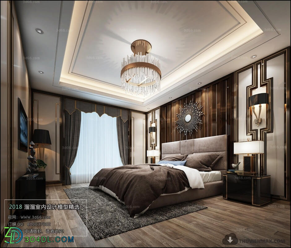 3D66 2018 Post Modern Style Bedroom 25941 B001