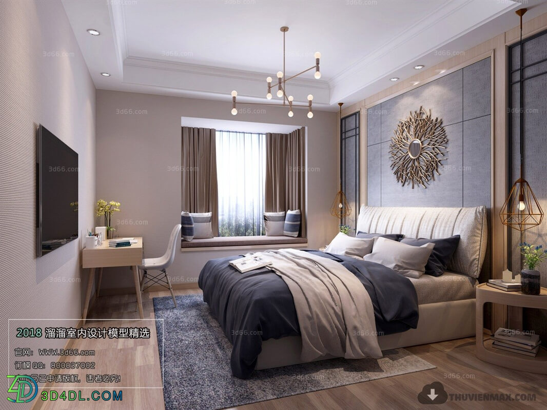 3D66 2018 Post Modern Style Bedroom 25945 B005