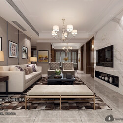 3D66 2018 Post Modern Style Living Room 25591 B010 