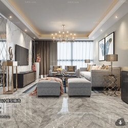 3D66 2018 Post Modern Style Living Room 25603 B022 