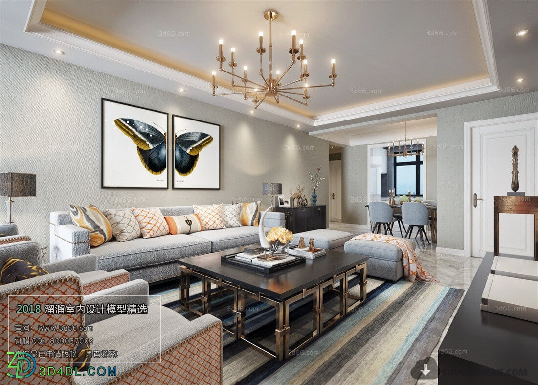 3D66 2018 Post Modern Style Living Room 25603 B022