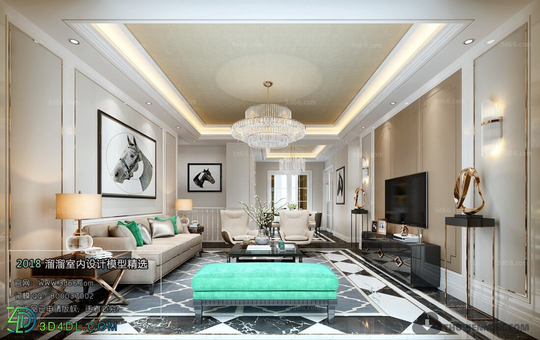 3D66 2018 Post Modern Style Living Room 25614 B033