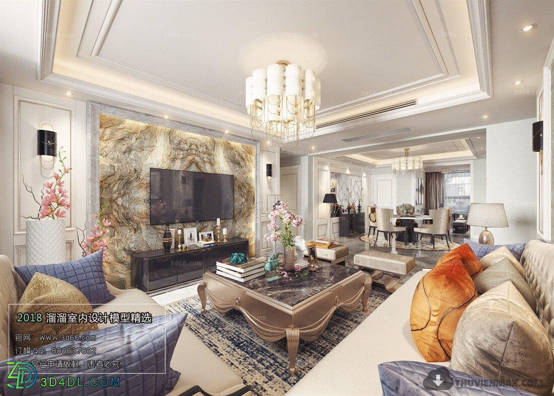 3D66 2018 Post Modern Style Living Room 25618 B037