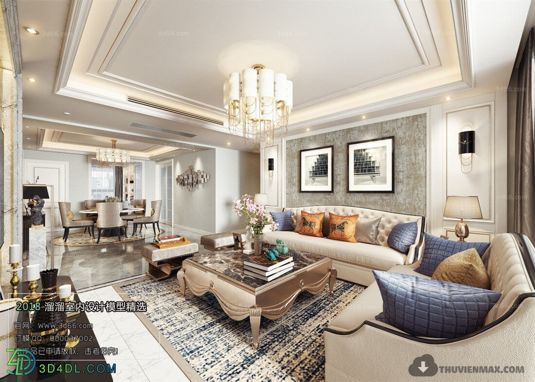 3D66 2018 Post Modern Style Living Room 25618 B037