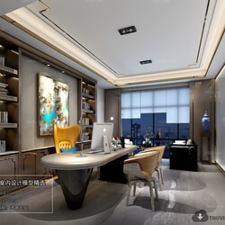 3D66 2018 Post Modern Style Office Space 26512 B004 