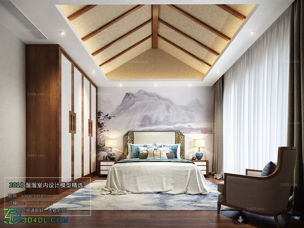 3D66 2018 Southeast Asian Style Bedroom 26037 F001