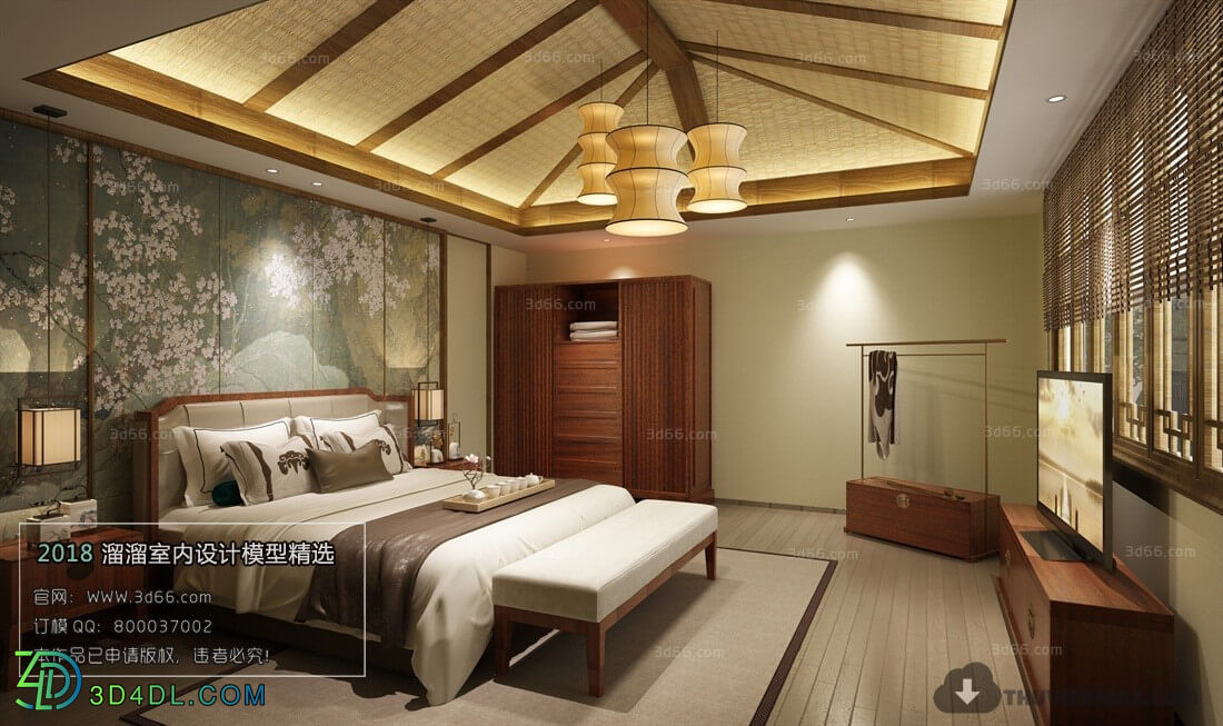 3D66 2018 Southeast Asian Style Bedroom 26038 F002