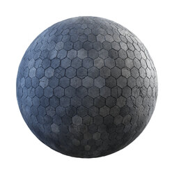 CGaxis Textures Physical 4 Pavements cracked grey hexagon concrete pavement 36 27 
