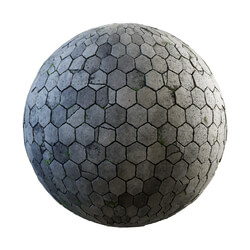 CGaxis Textures Physical 4 Pavements damageded hexagon concrete pavement 36 49 