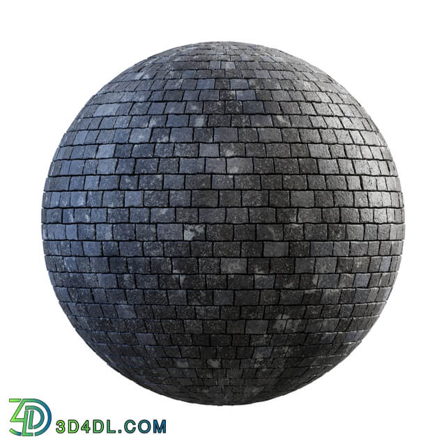 CGaxis Textures Physical 4 Pavements dark grey stone pavement 36 35