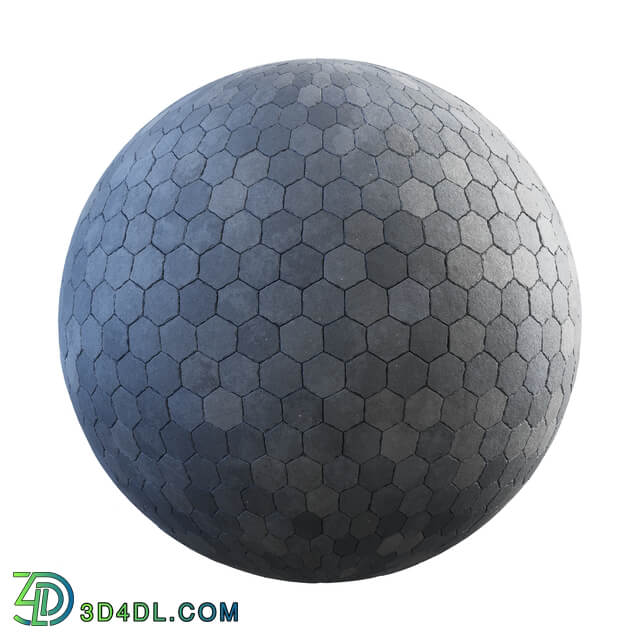 CGaxis Textures Physical 4 Pavements grey hexagon concrete pavement 36 28