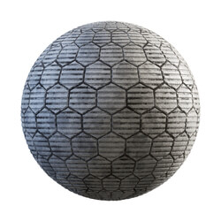 CGaxis Textures Physical 4 Pavements grey hexagon concrete pavement 36 98 