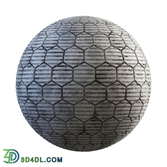 CGaxis Textures Physical 4 Pavements grey hexagon concrete pavement 36 98