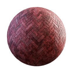 CGaxis Textures Physical 4 Pavements red brick herringbone pavement 36 12 