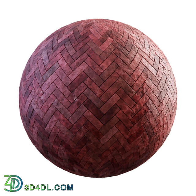 CGaxis Textures Physical 4 Pavements red brick herringbone pavement 36 12
