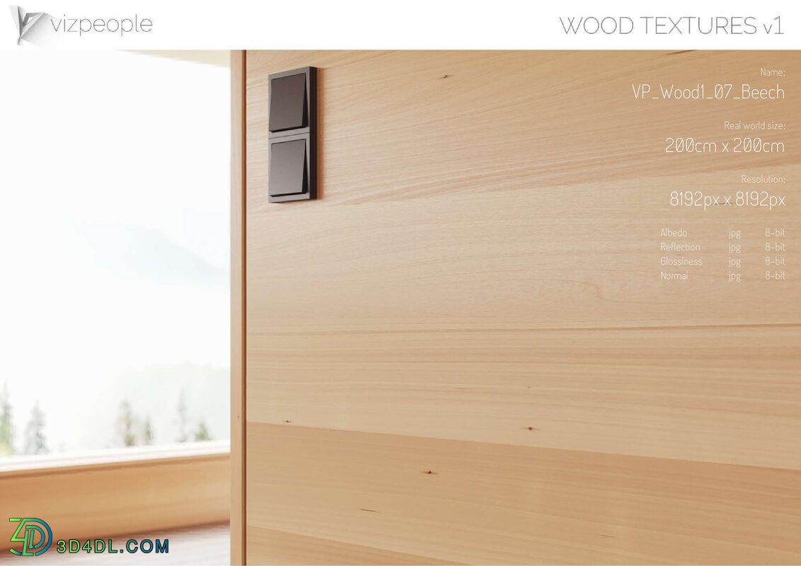 Viz People Texture Wood V1 (07) Beech