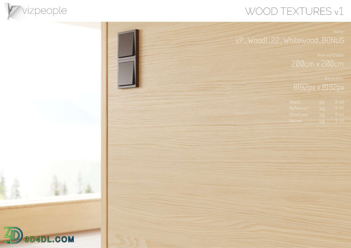 Viz People Texture Wood V1 (22) Whitewood