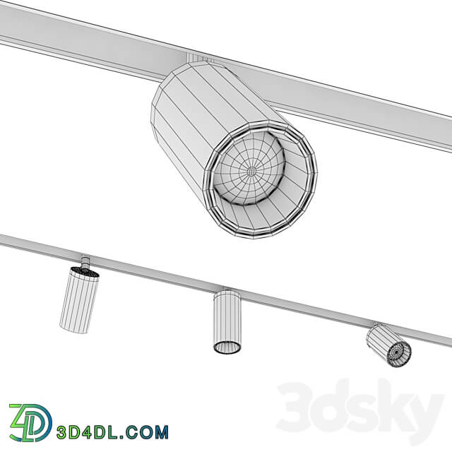 Track magnetic swivel accent lamp Ancard 3D Models 3DSKY