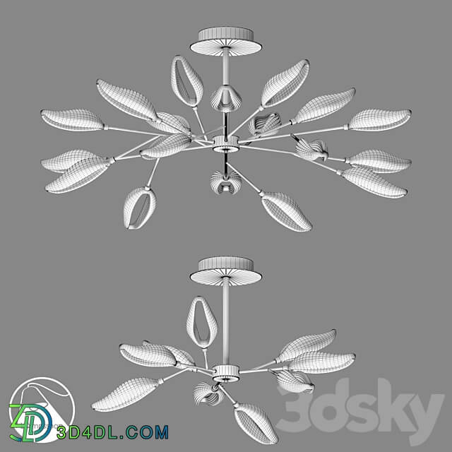 LampsShop.ru PL3078 Chandelier Foliage Ceiling lamp 3D Models 3DSKY