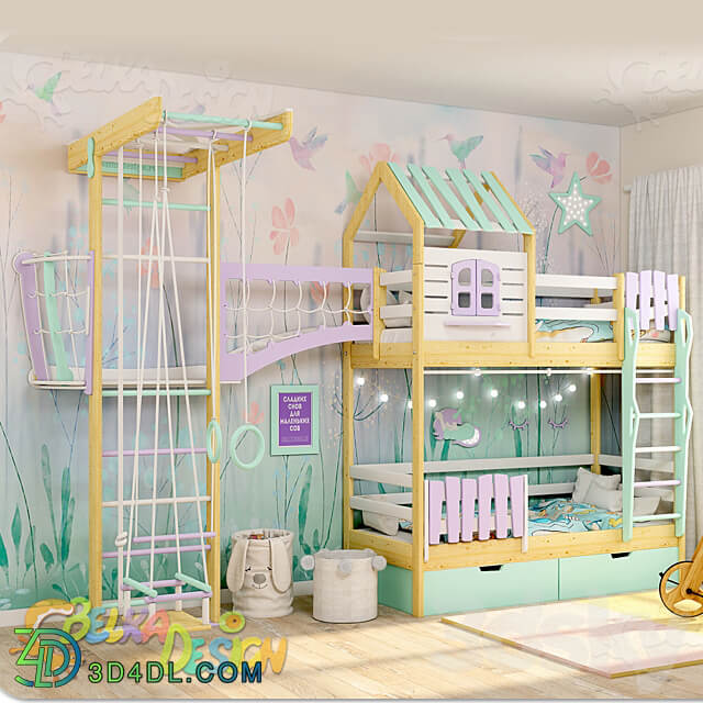 Om Children 39 s Furniture MEDITERRANEAN Full furniture set 3D Models 3DSKY