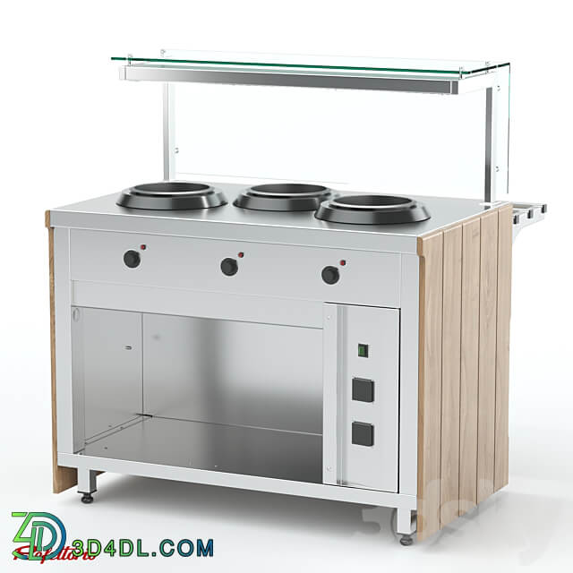 Bain marie for first courses with electric chandeliers 10L RM1 хD Capital 3D Models 3DSKY