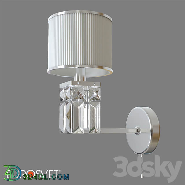 OM Wall lamp with lampshade Eurosvet 10099 1 chrome Zaffiro 3D Models 3DSKY