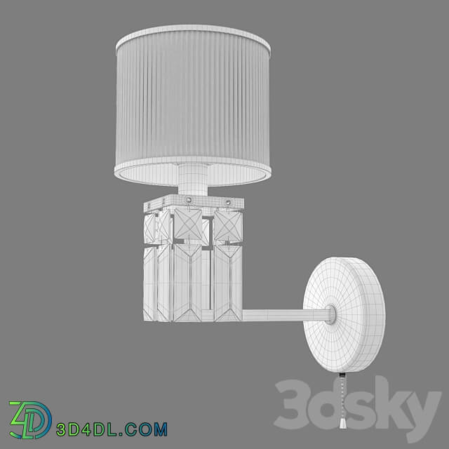 OM Wall lamp with lampshade Eurosvet 10099 1 chrome Zaffiro 3D Models 3DSKY