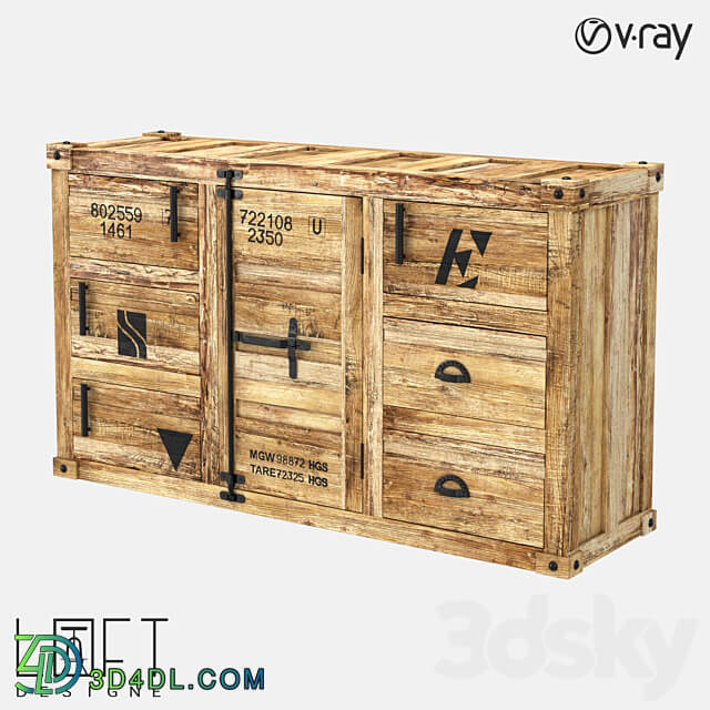 Chest of drawers LoftDesigne 462 model Sideboard Chest of drawer 3D Models 3DSKY