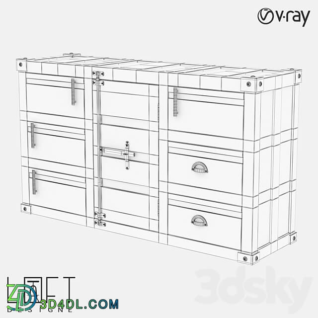 Chest of drawers LoftDesigne 462 model Sideboard Chest of drawer 3D Models 3DSKY