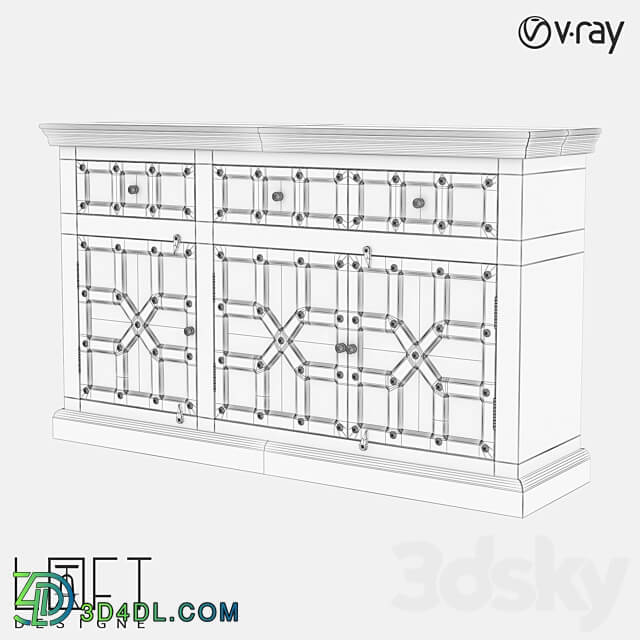 Chest of drawers LoftDesigne 491 model Sideboard Chest of drawer 3D Models 3DSKY