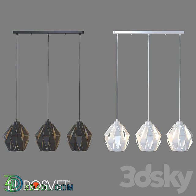 OM Pendant lamp Eurosvet 50137 3 Moire Pendant light 3D Models 3DSKY
