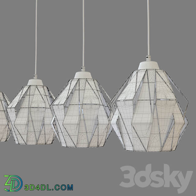 OM Pendant lamp Eurosvet 50137 3 Moire Pendant light 3D Models 3DSKY